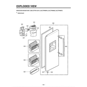 Section 1 Diagram and Parts List for LSC27950ST ASTCLGA LG Refrigerator