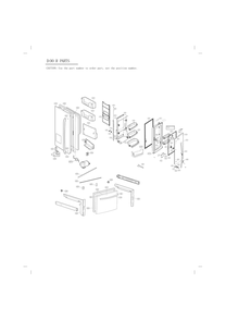 Door Parts Diagram and Parts List for GC-J288GSXM ASTCSE0 LG Refrigerator