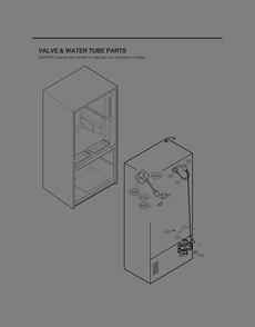 Valve And Water Tube Parts Diagram and Parts List for GR-J338HSJM ASTCNA1 LG Refrigerator