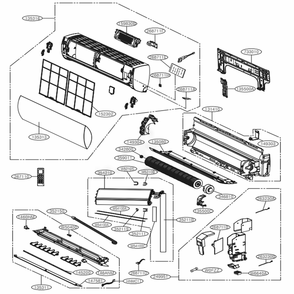 Indoor Unit Diagram and Parts List for LAN120HYV AWHBEUS LG Air Conditioner