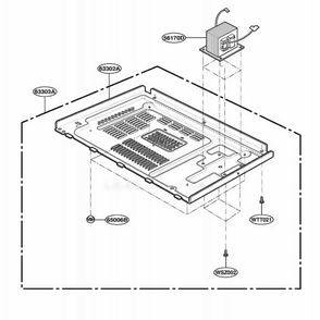 Base Plate Parts Diagram and Parts List for MB3917H HMWQBNX LG Range