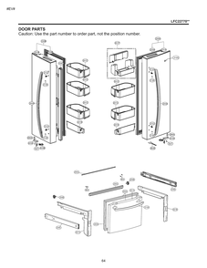 Door Parts Diagram and Parts List for GM-B223RSNM ASTCNA0 LG Refrigerator