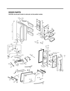Door Parts Diagram and Parts List for GR-J31GHSJM ASBCNA0 LG Refrigerator