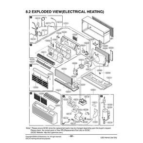 Section Diagram and Parts List for LP070HED1 ASBBEUS LG Air Conditioner