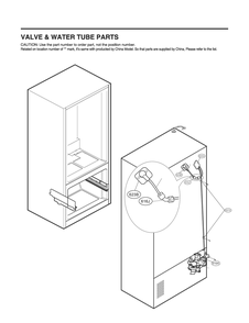 Valve And Water Tube Parts Diagram and Parts List for GR-L288NSXM ASTCNA4 LG Refrigerator
