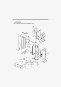 Door Parts Diagram and Parts List for GR-J338HSJM ASTCNA0 LG Refrigerator