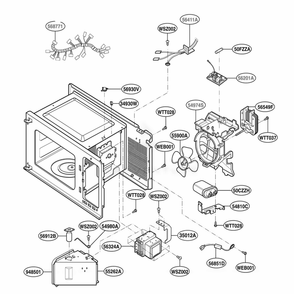 Interior Parts Diagram and Parts List for KCMS1555RSS CS1EKAD LG Range