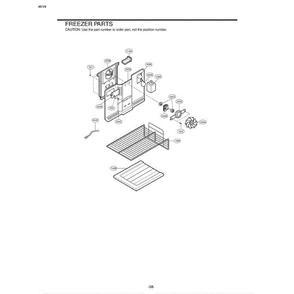 Section 3 Diagram and Parts List for 73959 AWBCSEA LG Refrigerator