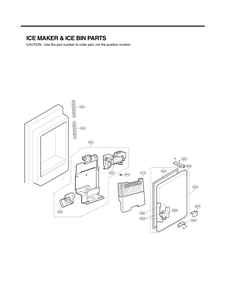 Ice Maker And Ice Bin Parts Diagram and Parts List for GC-L21AVSP ASTCNA2 LG Refrigerator