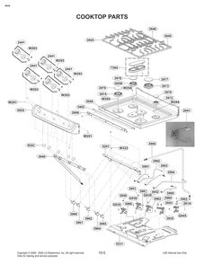 Diagram 5 Diagram and Parts List for FB4753LS ABDELGA LG Range