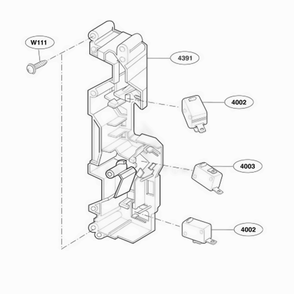 Latch Board Parts Diagram and Parts List for JVM1490BH ABKEGEU LG Range