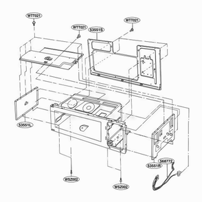 Interior Parts 3 Diagram and Parts List for MV1155W WHEGSE LG Range