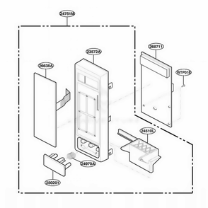 Controller Parts Diagram and Parts List for MA782M MWEGSE LG Wall Oven