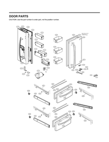 Door Parts Diagram and Parts List for GR-L22ANKYM ASBCNA2 LG Refrigerator