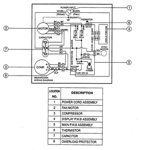 Wiring Diagram Diagram and Parts List for M5403R  LG Air Conditioner