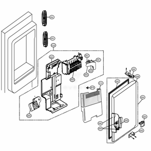 Ice Maker And Ice Bin Parts Diagram and Parts List for 74053 ASTCSE1 LG Refrigerator