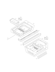 Freezer Compartment Parts Diagram and Parts List for LMX30995ST  LG Refrigerator