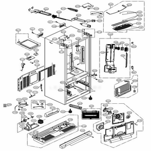Part Location Diagram of AAN74109115 LG BASE ASSEMBLY,COMPRESSOR