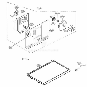 Freezer Parts Diagram and Parts List for LTCS24223D ASBCNA0 LG Refrigerator