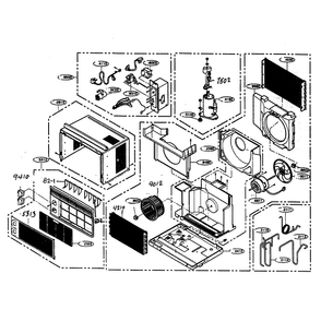 Cabinet Diagram and Parts List for HBLG5000  LG Air Conditioner