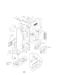 Case Parts Diagram and Parts List for LFXC24726S 01 LG Refrigerator