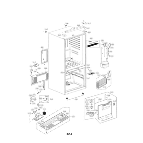 Case Diagram and Parts List for LDC22370ST 00 LG Refrigerator