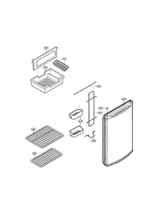 Door/shelves Diagram and Parts List for GR-131CN  LG Refrigerator