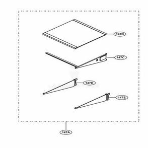 Shelf Diagram and Parts List for SKSCF1801P ASWCNA0 LG Range