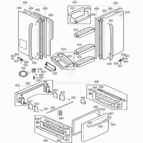 Part Location Diagram of ADD57728510 LG DOOR FOAM ASSEMBLY,REFRI