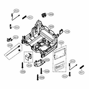 Base Assembly Diagram and Parts List for LDP7708ST ASTESNA LG Dishwasher