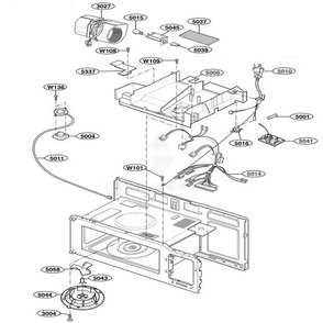 Interior Parts 3 Diagram and Parts List for 80593 AS1ESEA LG Wall Oven