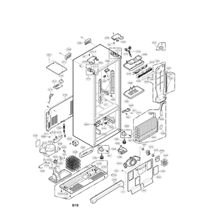 Case Diagram and Parts List for LRFC21755TT 00 LG Refrigerator