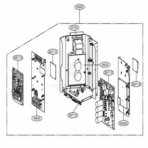 Part Location Diagram of EBR80882201 LG PCB ASSEMBLY,DISPLAY