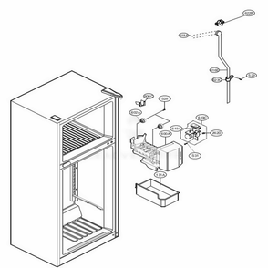 Ice Maker Parts Diagram and Parts List for 79304 ABI1SER LG Refrigerator