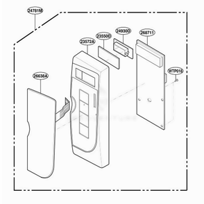 Part Location Diagram of 6871W1S029A LG PCB ASSEMBLY,SUB