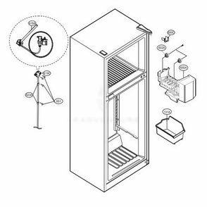 Ice Maker Parts Diagram and Parts List for 78033 ASTCSE3 LG Refrigerator