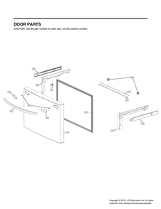Door Parts 3 Diagram and Parts List for GR-L248MSRM ASTCNA0 LG Refrigerator