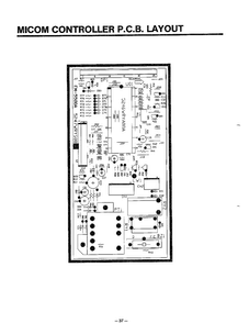 Controller P.c.b. Layout Diagram and Parts List for MA-1164M  LG Microwave