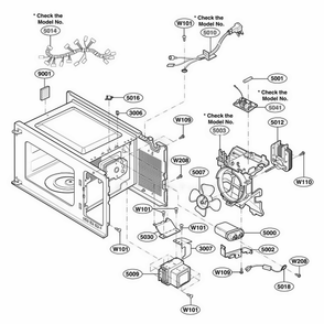 Interior Parts 2 Diagram and Parts List for 62463 ASBESEA LG Wall Oven