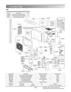 Diagram 1 Diagram and Parts List for LMU240HV AWGBEUS LG Air Conditioner