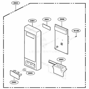 Part Location Diagram of 383EW5A199C LG PARTS ASSEMBLY