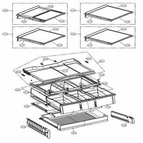 Refrigerator Parts Diagram and Parts List for LFXS30766S ASTCNA5 LG Refrigerator