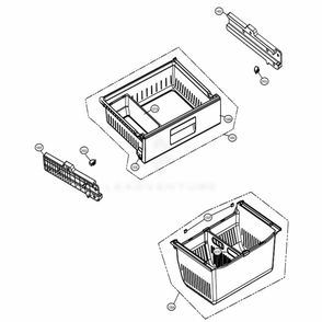 Freezer Parts Diagram and Parts List for 74019 AWBCSE2 LG Refrigerator