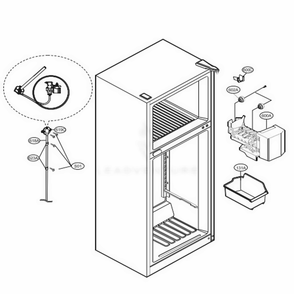 Icemaker Parts Diagram and Parts List for LTC24380SB AWBCNA0 LG Refrigerator