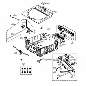 Main Diagram and Parts List for 51992 ABWESEU LG Washer Dryer Combo