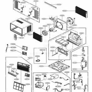 Main Diagram and Parts List for LW1017ERSM AT1AUSH LG Air Conditioner