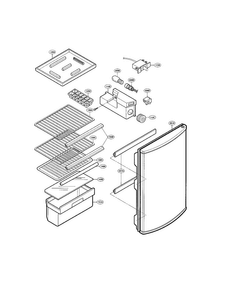 Door And Shelves Diagram and Parts List for GR-151SPF  LG Refrigerator