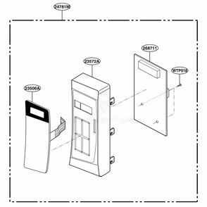 Controller Parts Diagram and Parts List for MA1152W CWHEGSE LG Wall Oven