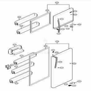 Door Parts Diagram and Parts List for 78033 ASTCSE3 LG Refrigerator