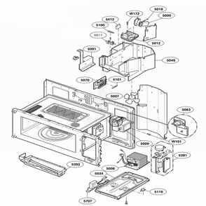 Interior Part 1 Diagram and Parts List for SCA1000HCC ABSEGEU LG Range